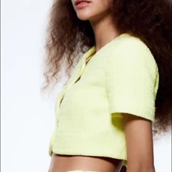 ZARA TEXTURED CROP JACKET  - Picture 4 of 15